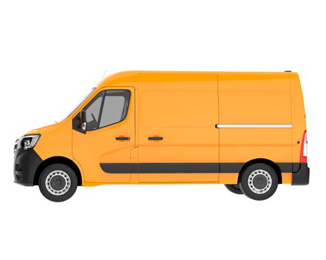 Free Cargo Van Isolated On Transparent Background D Rendering