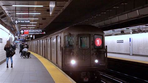 Mta New York City Subway Bronx Bound R62a 1 Train At The World Trade