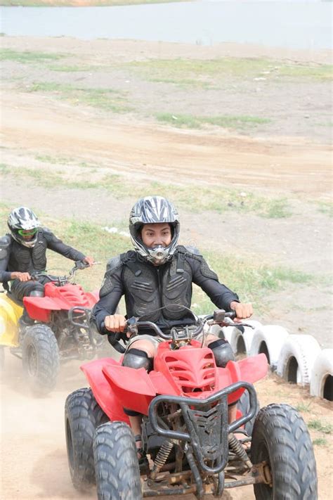 Atv or Quad Bike Vehicle Racing Stock Image - Image of scrambles, ride ...