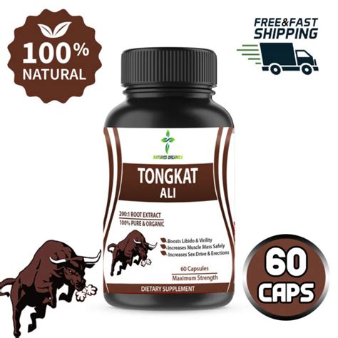 Tongkat Ali Extreme 200 1 Root Extract Longjack Pasak Bumi Capsules Ebay