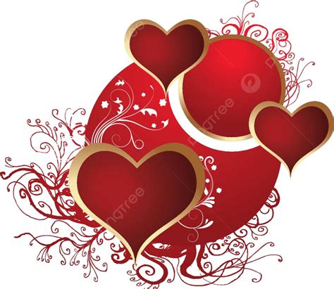 Three Hearts Frame Backgrounds Style Vector Frame Backgrounds Style