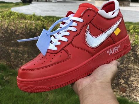 Air Force 1 Low X Off White University Red Silver