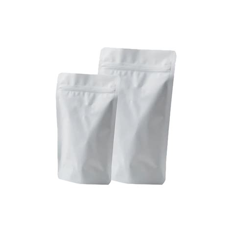 Matt White Stand Up Pouches With Reseal Zip Vektropack