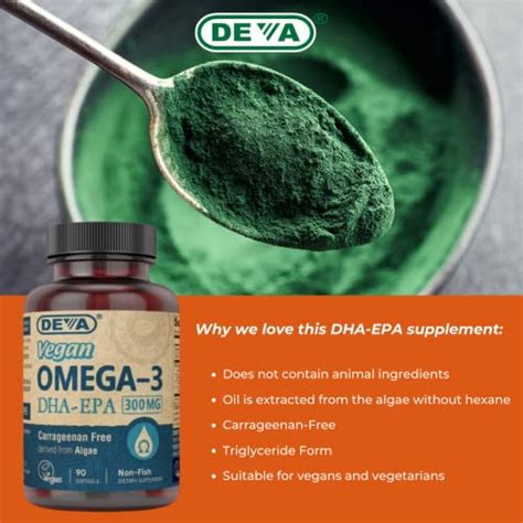 Deva Vegan Omega 3 Dha Epa Supplement Once Per Day Softgel 300 Mg