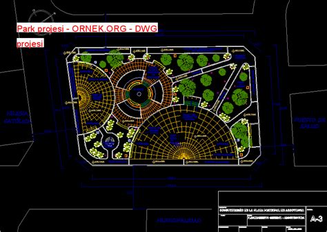 Proje Sitesi Park Projesi Autocad Projesi