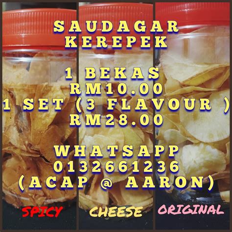 Kerepek Ubi Cheese Original Spicy Food Drinks Homemade Bakes On