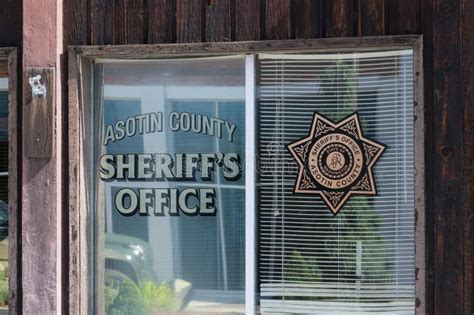 Name and Shield on Window of Asotin County Sheriff S Office Editorial ...