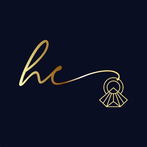 Premium Vector Hc Initial Logo Wedding Handwriting Jewelry Logo