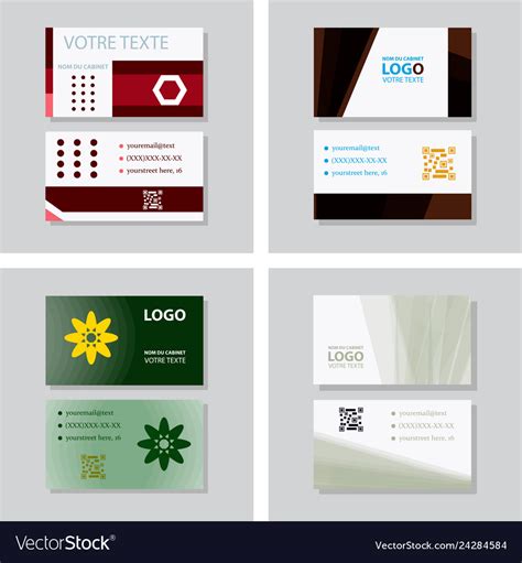 Simple business card with logo or icon Royalty Free Vector