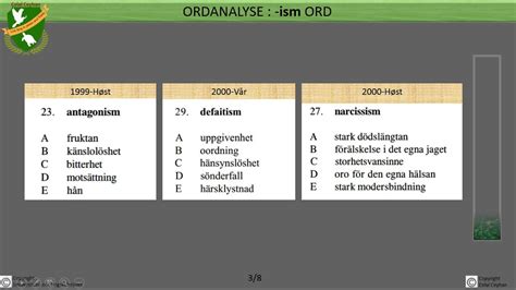 H Gskoleprovet Ord Kurs Ordanalyse Ism Ord Youtube