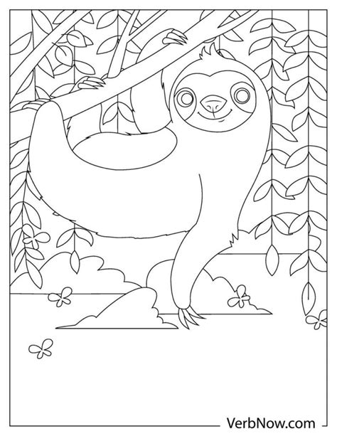 Free SLOTH Coloring Pages & Book for Download (Printable PDF) - VerbNow