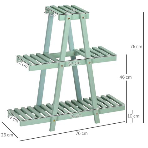 Outsunny Soporte De Madera Para Plantas Estantería Para Flores De 3