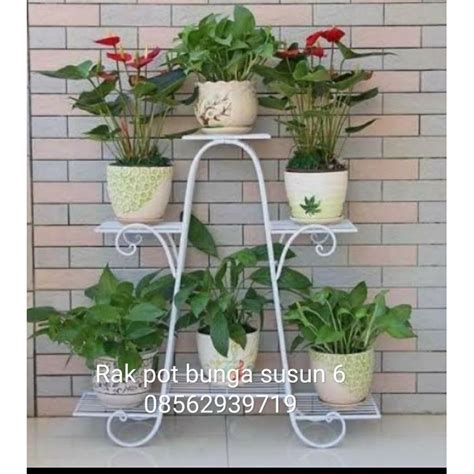 Jual Rak Pot Bunga Susun Standing Pot Susun Eak Tanaman Besi