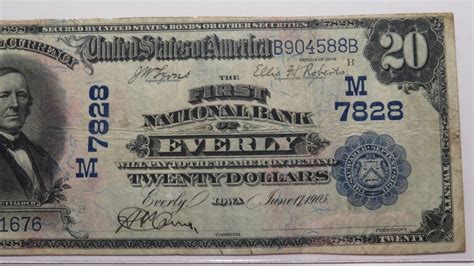 Everly Iowa Ia National Currency Bank Note Bill Ch Etsy