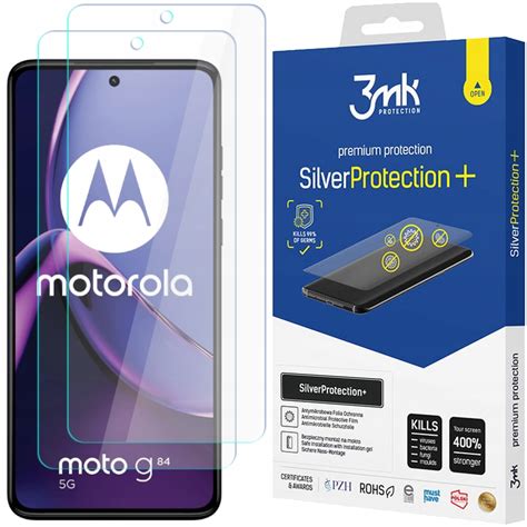 ZESTAW 2x FOLIA OCHRONNA 3MK SILVERPROTECTION DO MOTOROLA MOTO G84 5G