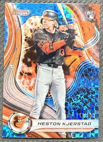 Bowman S Best Heston Kjerstad Blue Checker Refractor Rc