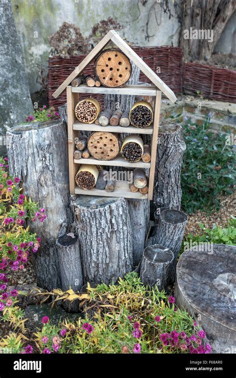 Bug Hotel For Different Bugs In The Garden Insect Insects Hotel Bee Bug