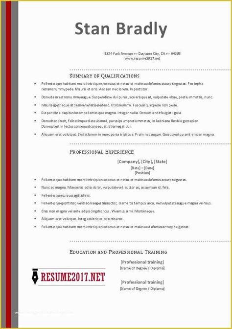 48 Best Resume Templates 2017 Free Heritagechristiancollege