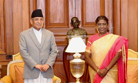 PM Dahal Pays Courtesy Call On Indian President