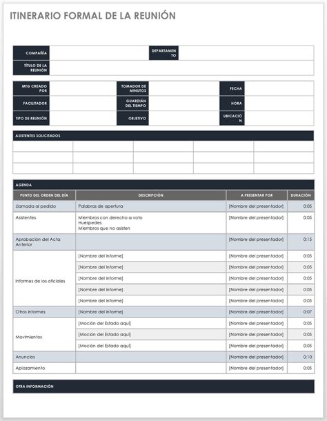 Plantillas De Itinerario Gratuitas