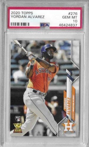 Topps Yordan Alvarez Psa Gem Mint Astros Rookie Rc Ebay