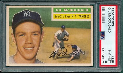 Lot Detail 1956 Topps 225 Gil McDougald PSA 8