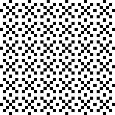 Seamless Geometric Pattern With Black And White Squares Vector