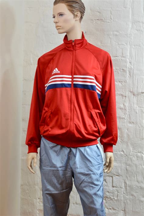 90s Adidas Tracksuit Top Jacket Color Block Blueredwhite Size Medium