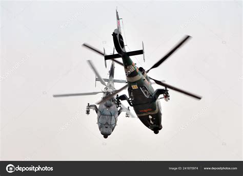 Two Chinese Military Helicopters Perform Flight Demonstration 2Nd China ...