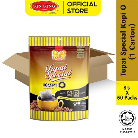 CARTON CAP TUPAI Melaka Special Kopi O Bag Arabica Robusta Ziplock