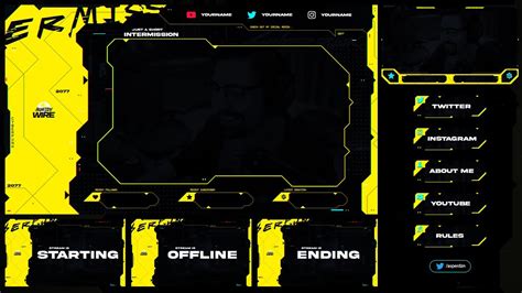 Full Editable Cyberpunk 2077 Stream Overlay Template Youtube