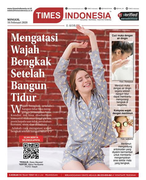 Tips Sederhana Mengatasi Wajah Bengkak Setelah Bangun Tidur Times