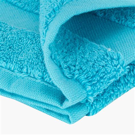 Buy PORTICO Cloud Blue Textured Cotton Face Towel - 30x30cm - Set of 4