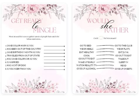 Canva Bridal Shower Game Bridal Shower Game Bundle Template Porn Or