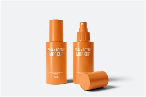 100ml喷雾瓶包装设计样机v2 100ml Spray Bottle Mockup Vol2 设计小咖