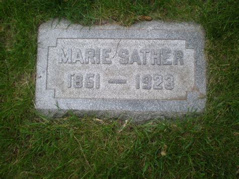 Marie Olsen Sather 1851 1923 Memorial Find A Grave