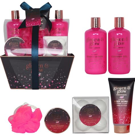 Coffret De Bain Grenade Rose Glisten Glow Gloss La Corbeille De Bain