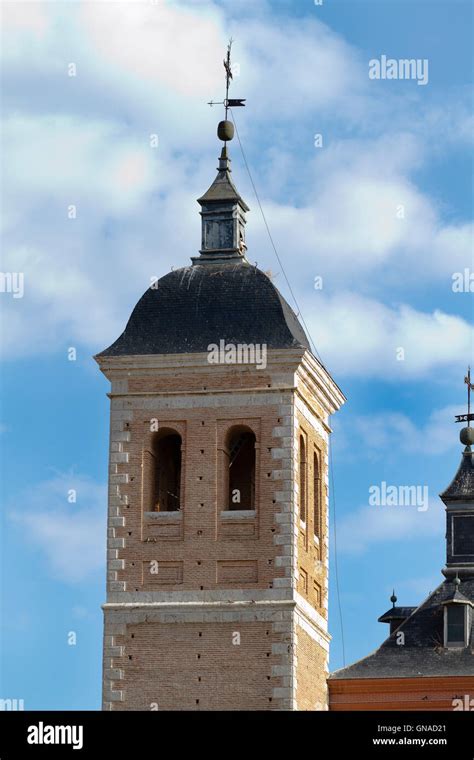 church with bell tower, typical Spanish Stock Photo - Alamy