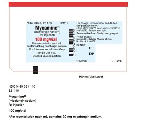 Micafungin labels and packages - wikidoc