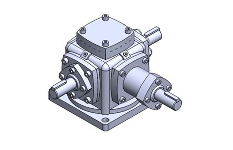 T2 T16螺旋锥齿轮转向箱3d模型下载 三维模型 Solidworks模型 制造云 产品模型