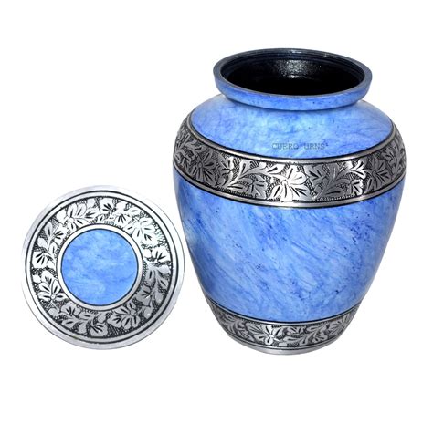 Adult Urn Blue Marble Cremation Urn For Human Ashes Adult Etsy