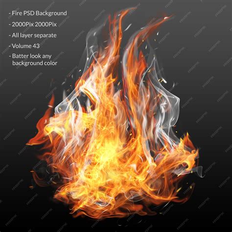 Premium PSD | Fire flames effect layer