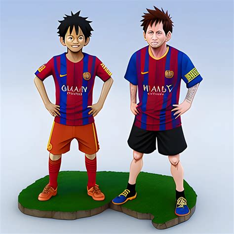 Luffy Y Messi 3d Arthub Ai