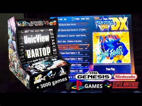 UnicView Bartop 3000 Games And PSX Games Pandora Box DX YouTube