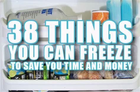 Things You Can Freeze To Save Time And Money