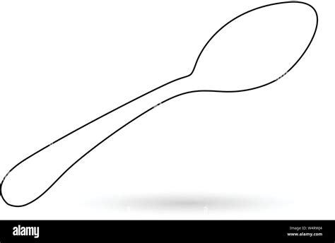 Spoon vector isolated on white illustration Stock Vector Image & Art ...