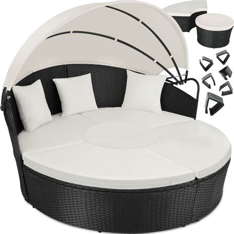 TECTAKE Bain De Soleil Rond Modulable ZANZIBAR Cdiscount Jardin