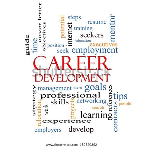 Career Development Word Cloud Concept Great Stock Illustration