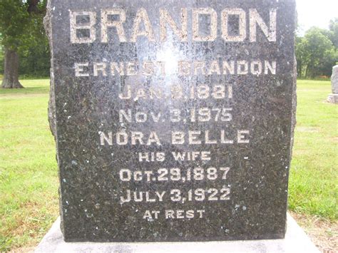 Nora Belle Stout Brandon 1887 1922 Mémorial Find A Grave