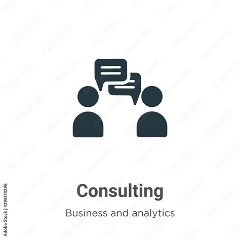 Consulting Vector Icon On White Background Flat Vector Consulting Icon